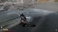 The fish-catching training in The Way of the Yari quest (Image via Sportskeeda Gaming || Sucker Punch)